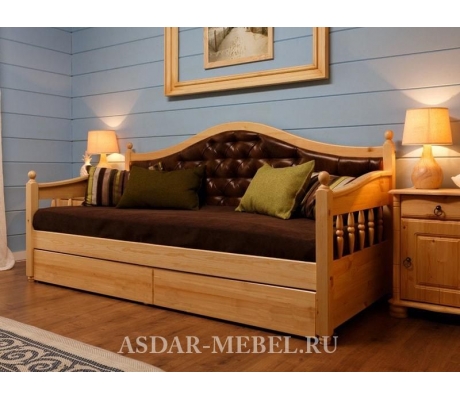 Недорогая деревянная кровать Софа