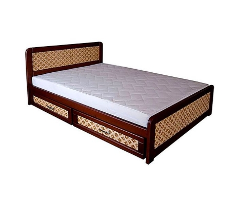 Недорогая деревянная кровать Классика ткань