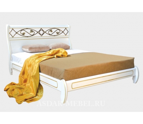 Кровать из массива Омега с ковкой 5