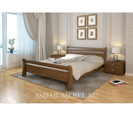 Деревянная двуспальная кровать Прага