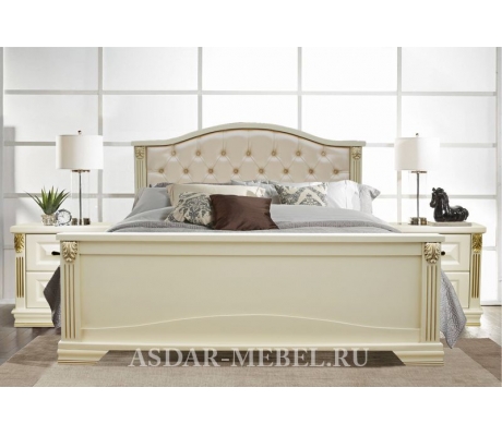 Деревянная двуспальная кровать Калио