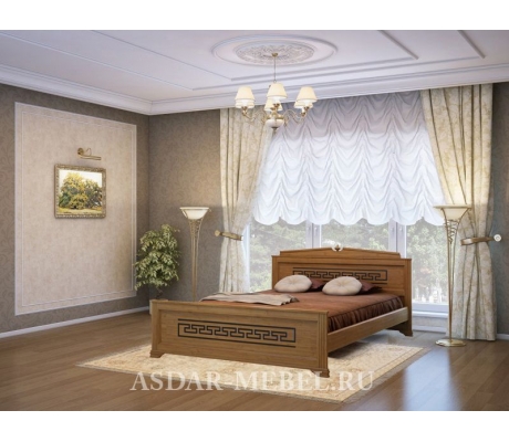Деревянная кровать для дачи Афина