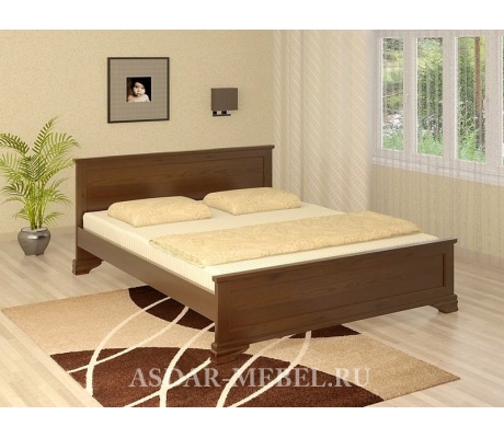 Деревянная двуспальная кровать Гармония