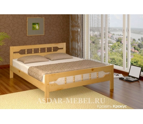 Недорогая деревянная кровать Крокус