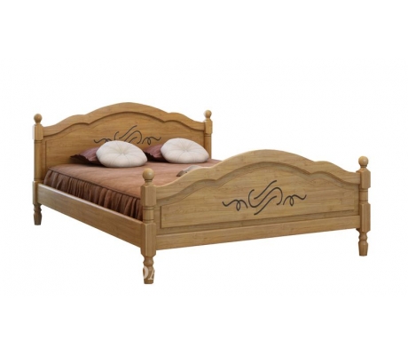 Недорогая деревянная кровать Лама