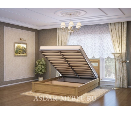 Деревянная двуспальная кровать Лира тахта