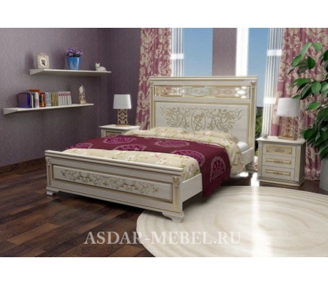 Деревянная двуспальная кровать Лирона 4