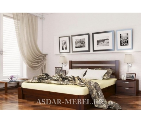 Деревянная двуспальная кровать Селена прямая