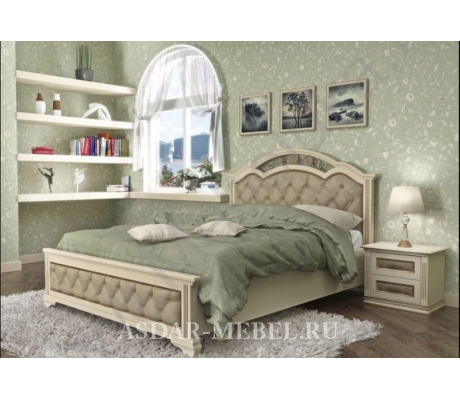 Деревянная двуспальная кровать Венеция тахта