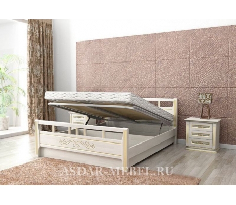 Деревянная двуспальная кровать Веста