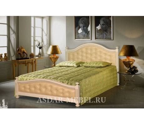 Деревянная двуспальная кровать Виллия