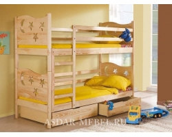 Деревянная детская кровать Звездочка 2