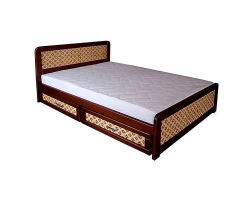 Деревянная кровать с мягким изголовьем Классика ткань