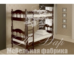 Двухъярусная кровать из сосны Точенка