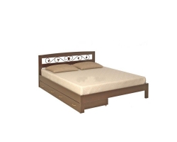 Деревянная двуспальная кровать Жоржетта тахта с ковкой