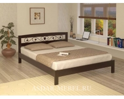 Недорогая деревянная кровать Жоржетта тахта с ковкой