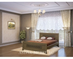 Деревянная двуспальная кровать Классика