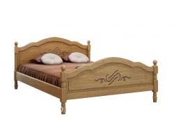 Деревянная двуспальная кровать Лама