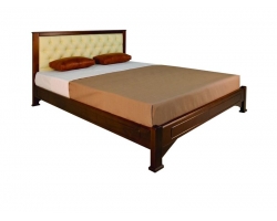 Деревянная кровать с мягким изголовьем Омега тахта