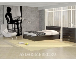 Деревянная двуспальная кровать Стиль 2А