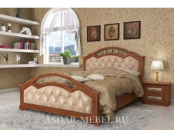 Деревянная кровать с мягким изголовьем Венеция